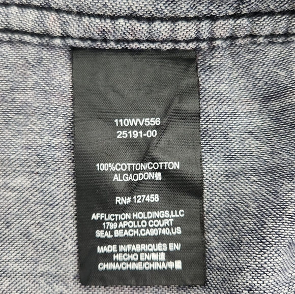 Mens Affliction Large long sleeve shirt - Picture 11 of 11